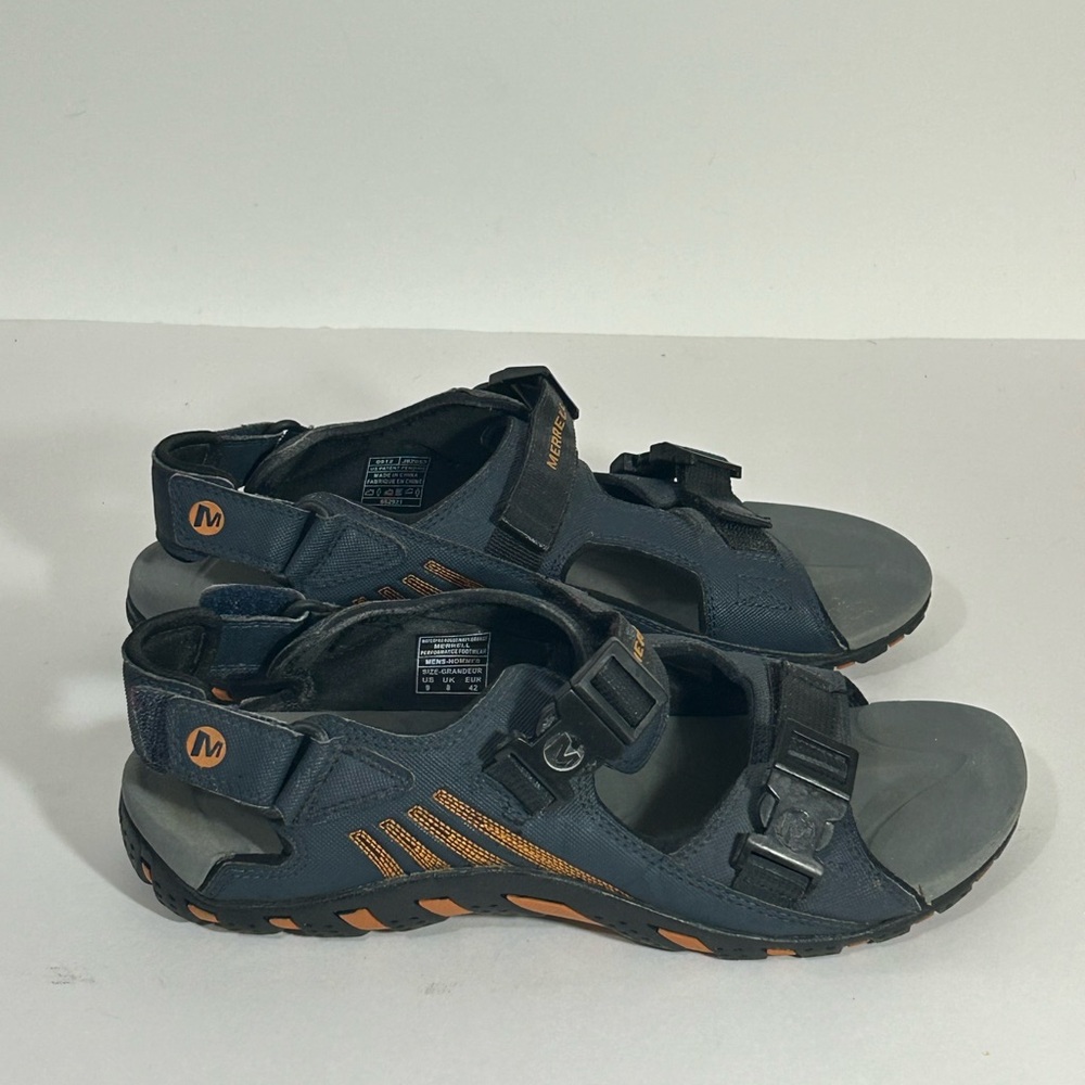 Merrell Waterproof Sport Sandals in Navy and Orange Men’s Size 9